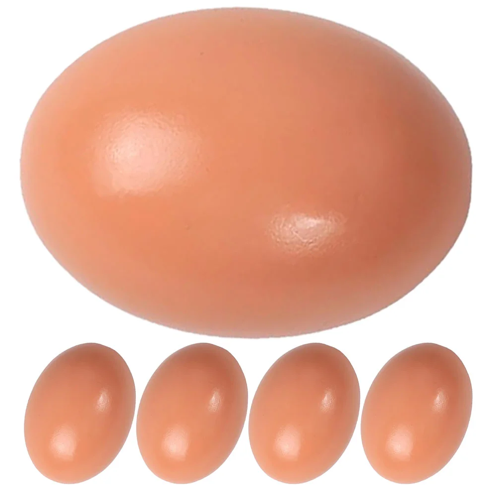 

5 Pcs Egg Imitation Fake Eggs Artificial for Chicken Nests Auxiliary Supplies Child