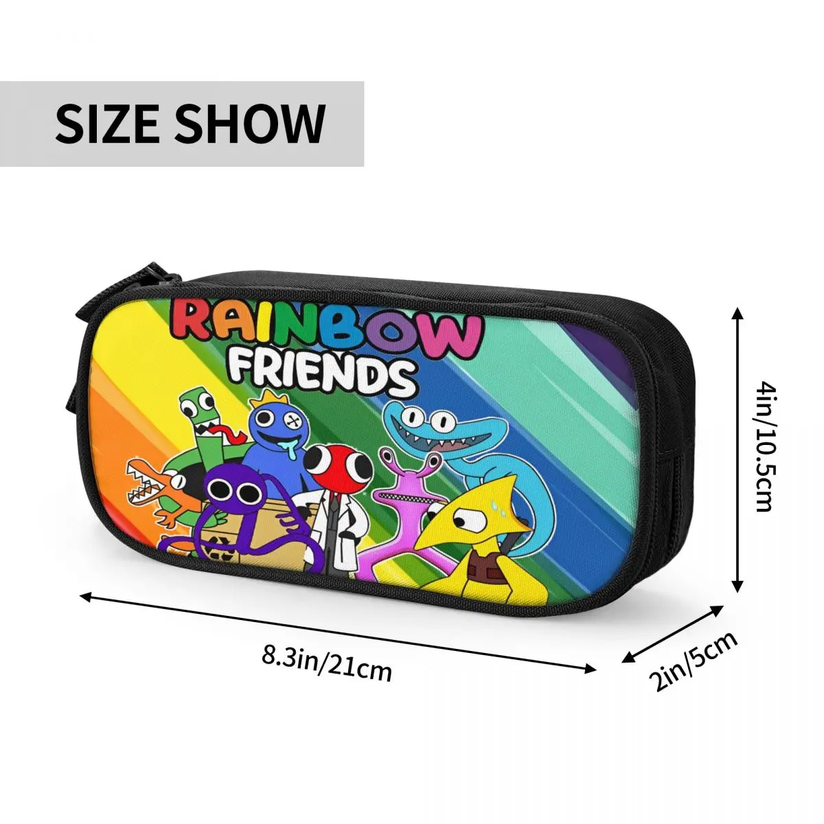 Fashion Rainbows Friend Play Pencil Cases Cartoon Game Pencilcases Pen Kids Large Storage Bags School Supplies Gifts Stationery