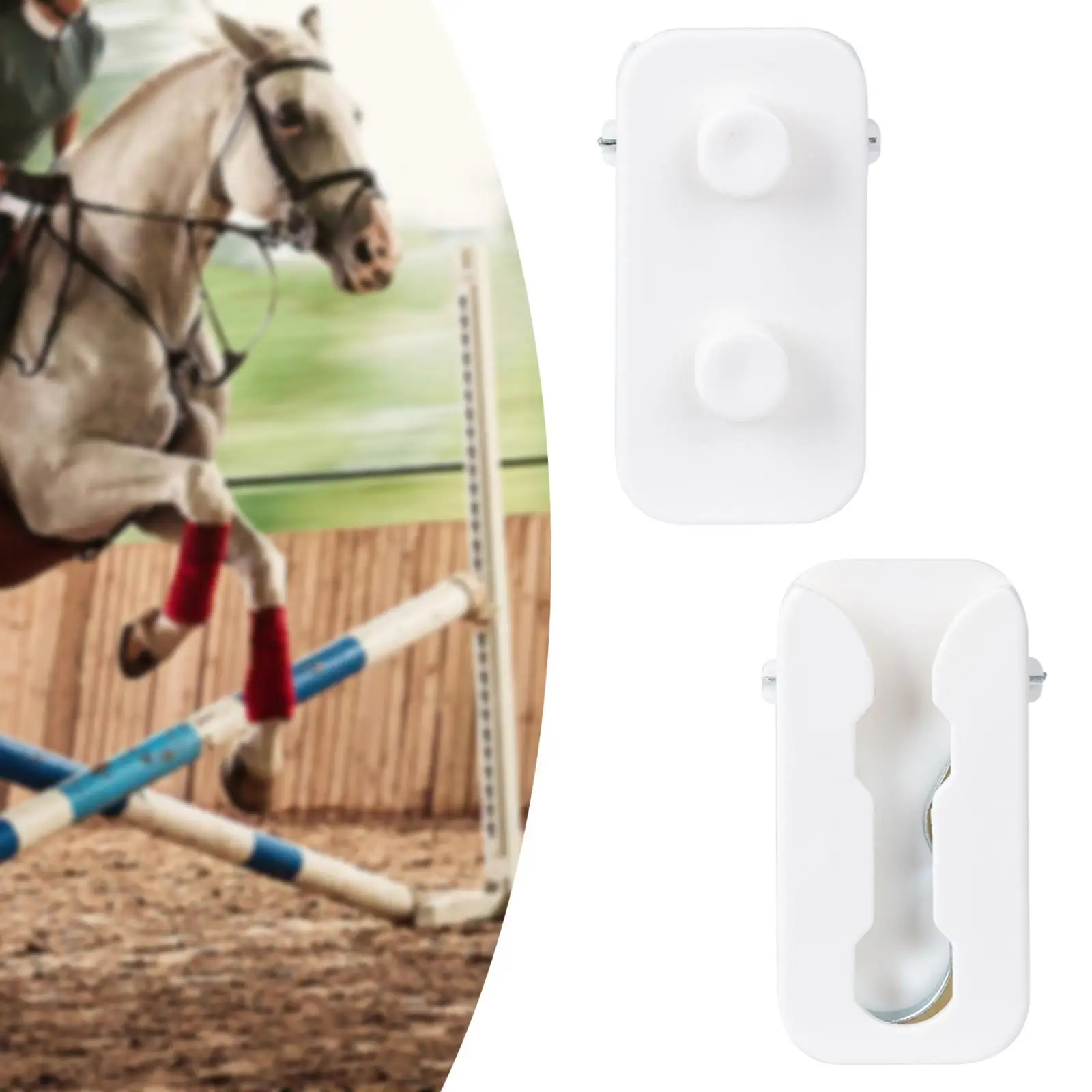 2x Horse Competition Breakaway Jump Cups Adapters latches Security Locks Riders for Obstacles Poles Cups