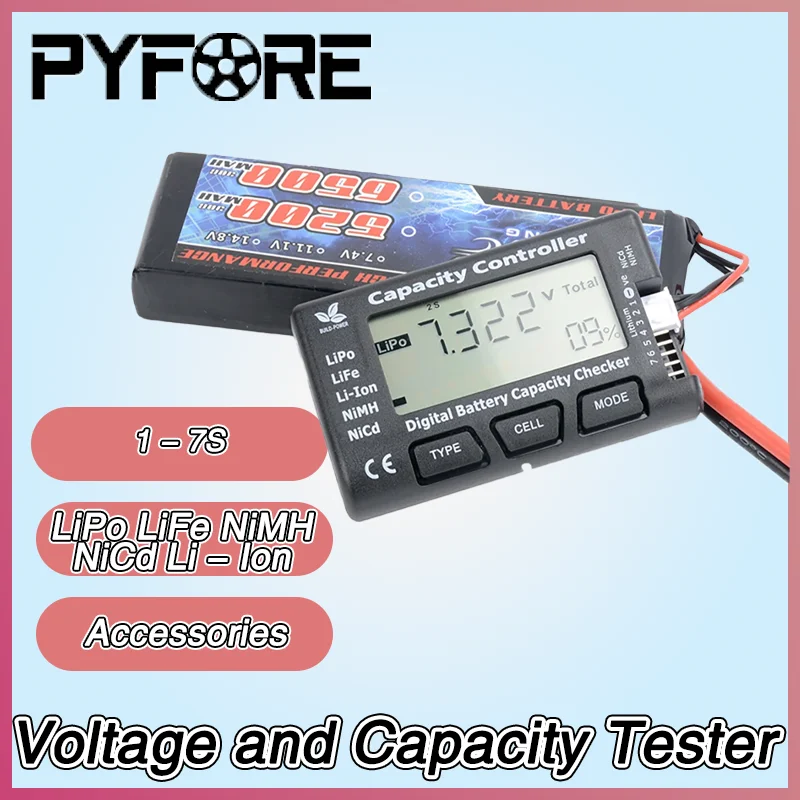 Wielofunkcyjny tester napięcia i pojemności do modeli RC LiPo LiFe NiMH NiCd Li-Ion 1-7S