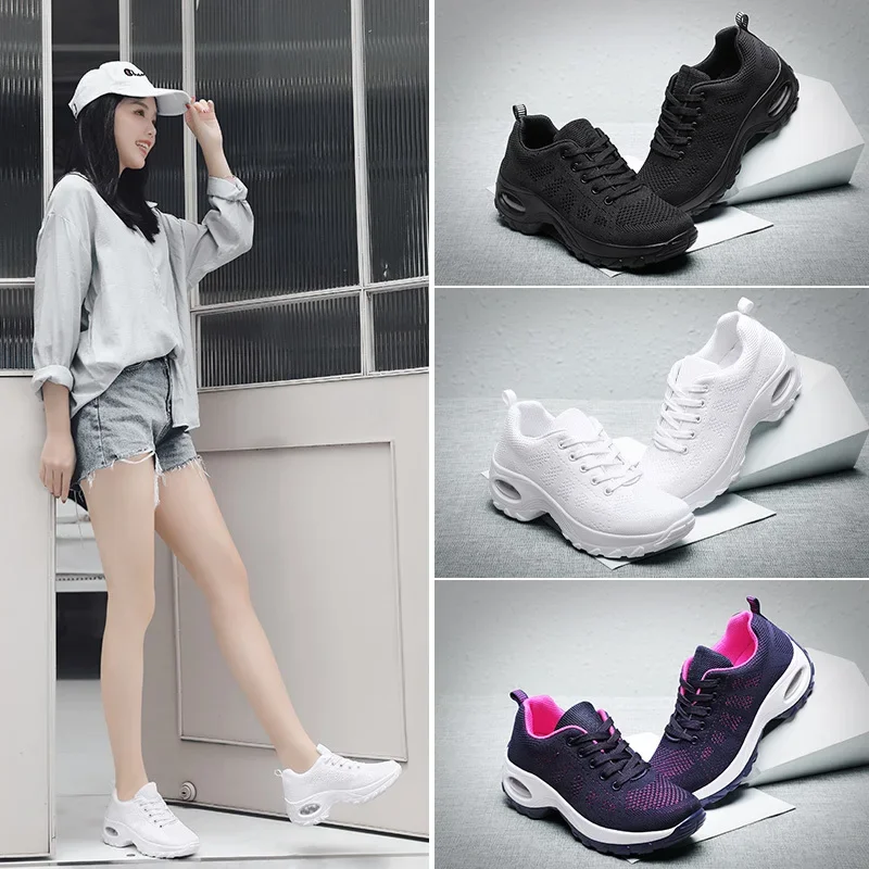 2023 New Sneakers Women Shoes Mesh Breathable Flat Anti-Slip Woman Sneaker Outdoor Trainer Female Zapatos De Mujer Sport Shoe