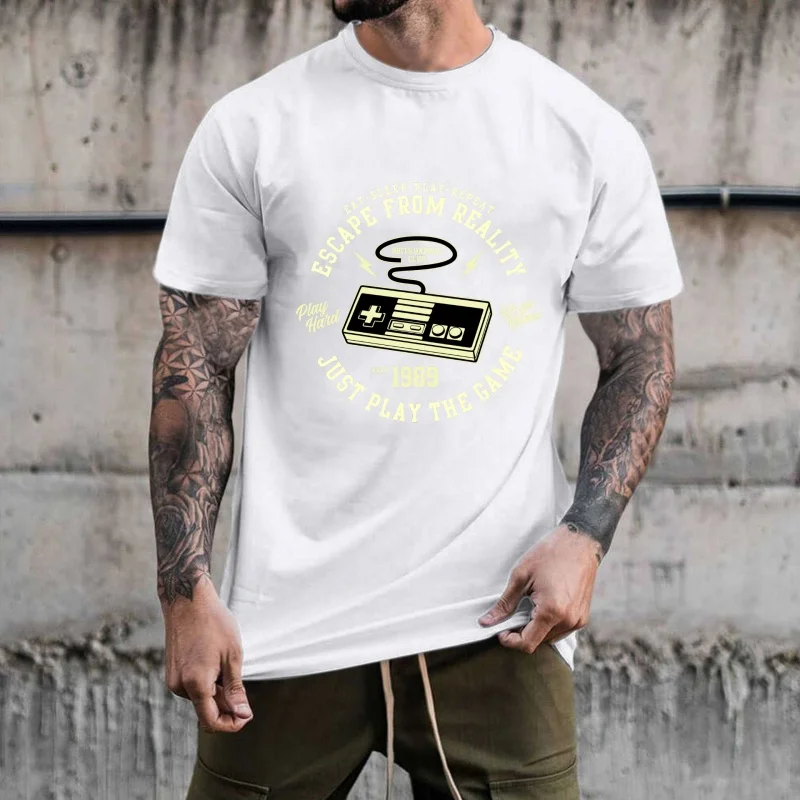 Vintage Game Controller Heat Transfer White Ink Iron - on Patch, Suitable for T - Shirts/Canvas Bags, Casual & Cool Style,