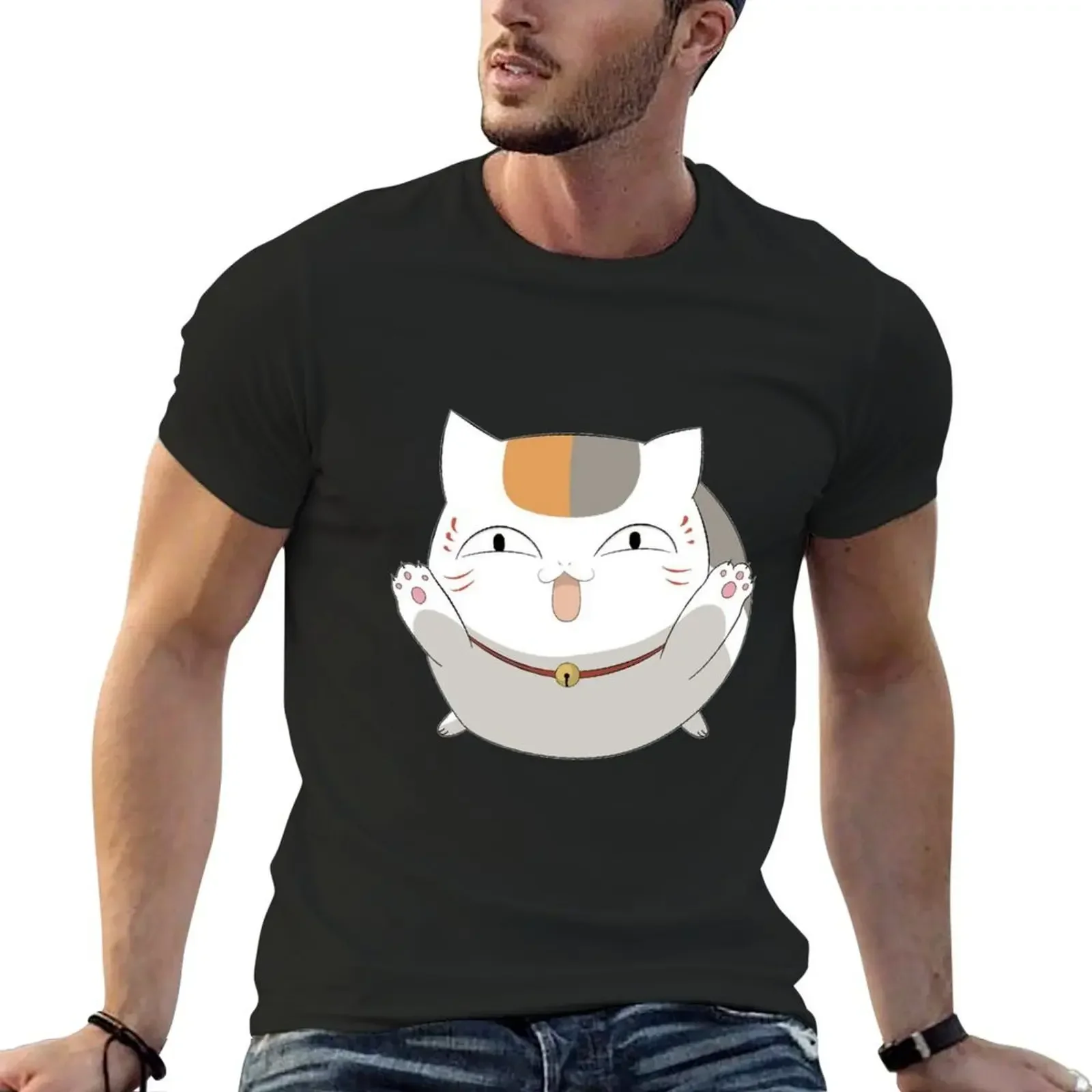 NATSUMES BOOK OF FRIENDS - HAPPY CAT T-Shirt summer top tees new edition t shirts for men pack