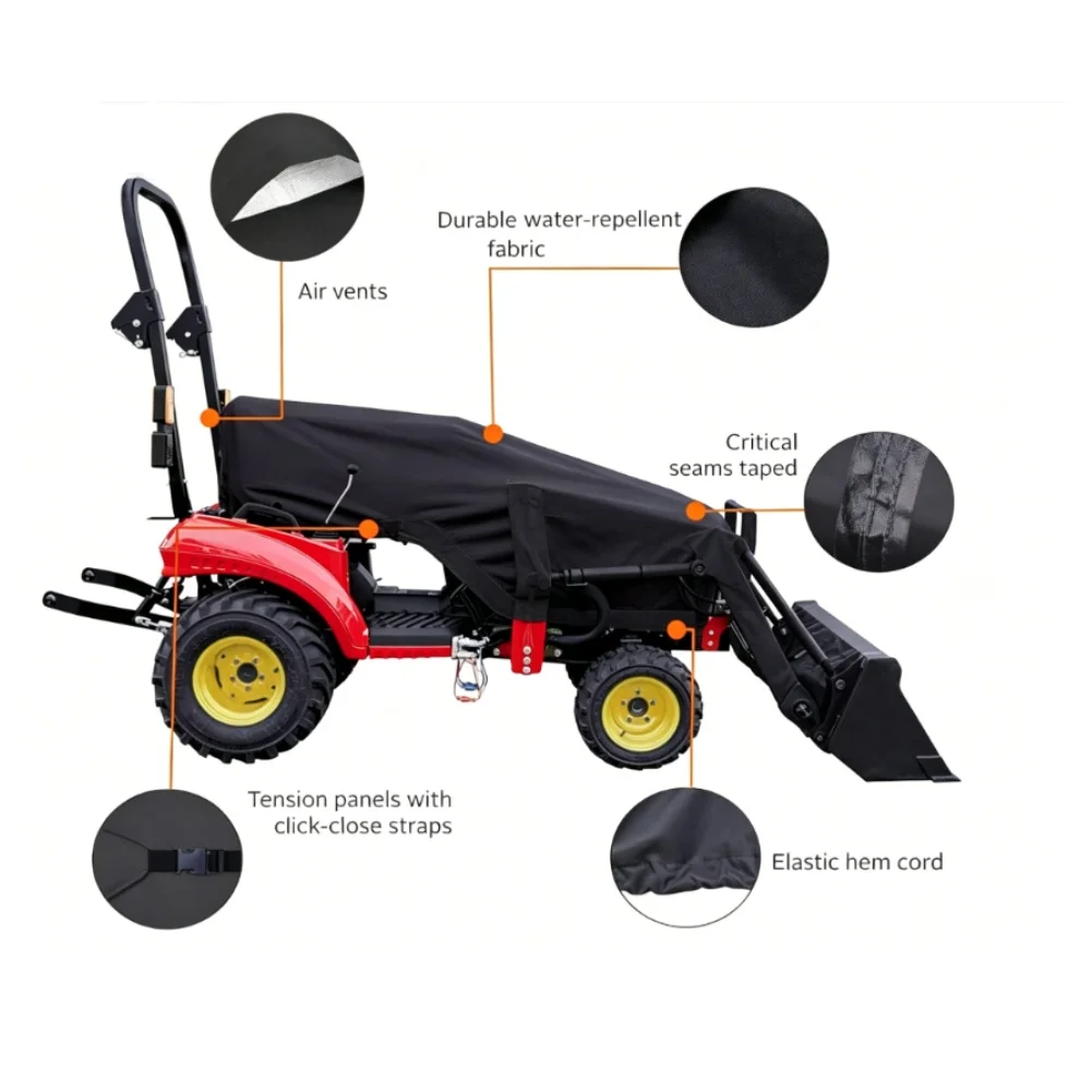 Waterproof Tractor Cover Outdoor Oxford Fabric Protection For Farm Equipment Garden Power-Tool Accessories For Outdoor Garden