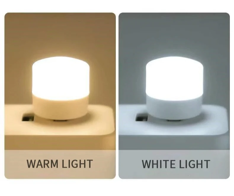 3-5Pcs Mini USB Night Light Warm White Eye Protection Book Reading Lights USB Plug Computer Mobile Power Charging LED Night Lamp
