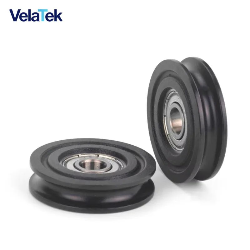10PCS 8x40x10mm U Groove Pulley, 608ZZ Covered Delrin Plastic Bearing, Window Door Roller Wheel