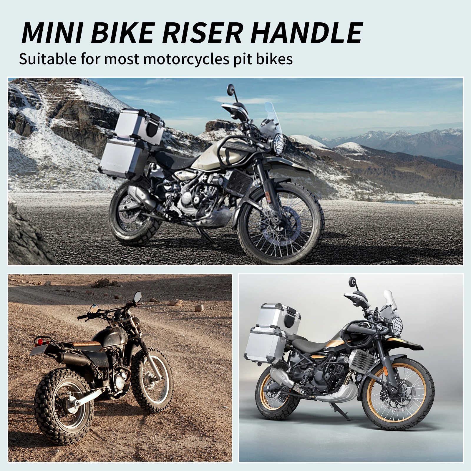 2Pcs Bike Handlebar Risers 7/8inch Bike Handlebar Mount Clamp Aluminium Alloy Bike Handlebar Mount Clamp Riser for Dirt Pit Bike