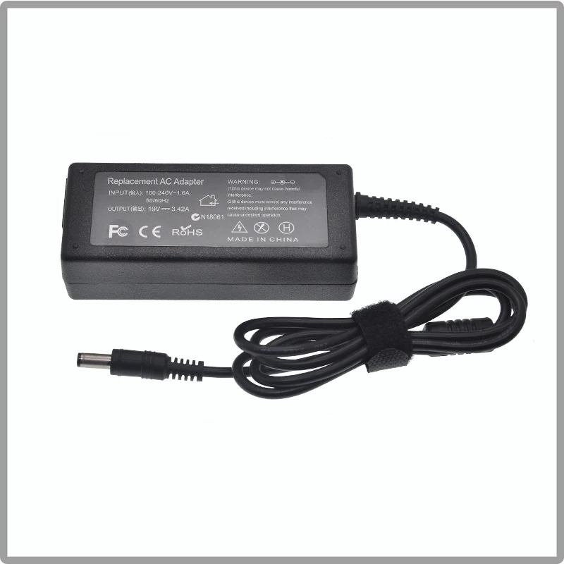 19V 3.42A 65W Laptop Ac Power Adapter Charger For Toshiba P300 L450 M800 L670D C660 L650 A300 L700 A500 L655 5.5Mm * 2.5Mm