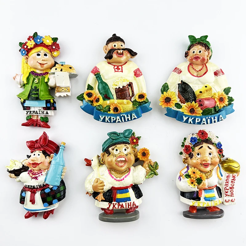 Ucraina frigo adesivi decorazioni per la casa creativo Folk-souvenir turistici personalizzati magneti Frdige regali di nozze adesivi magnetici