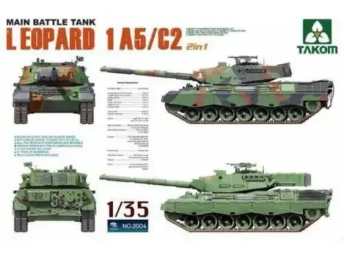 TAKOM 2004 1/35 Main Battle Tank Leopard 1A5/C2 - Assemble Scale Model Kit