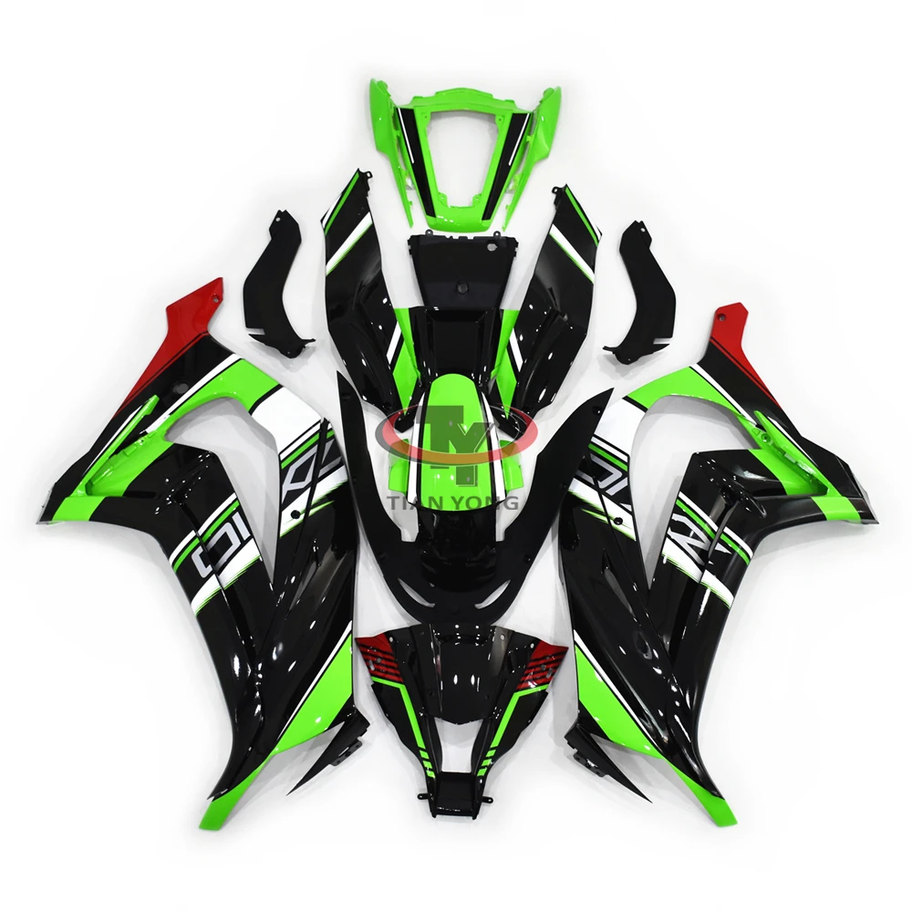 For ZX10R Green black red printing Motorcycle Cowling Full Fairing Kit 2011 2012 2013 2014 2015 ZX 10R Bodywork