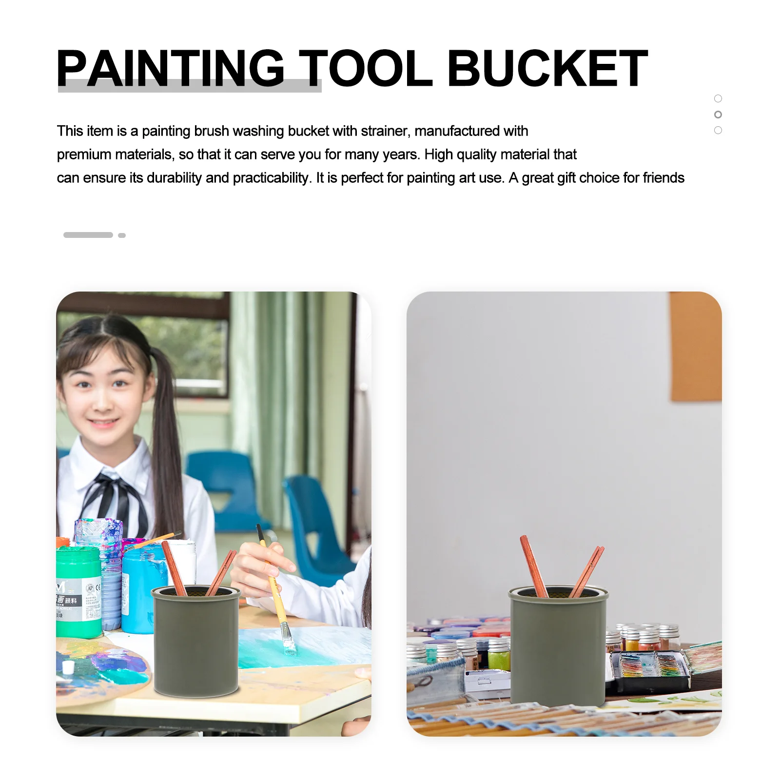 Pencil Bucket Water Cleanser Tub Cleaner Oil Paint Wash Barrel Painting Washing Brush