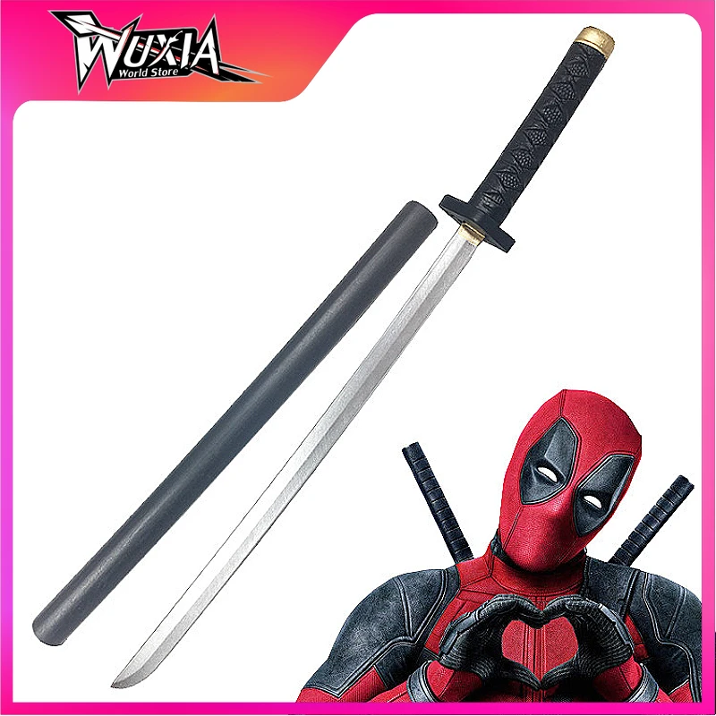 

75cm New Deadpool Double Sword Knives Ninja Equipment Anime Cosplay Children Simulation PU Samurai Sword Weapon Gifts Toys Boys