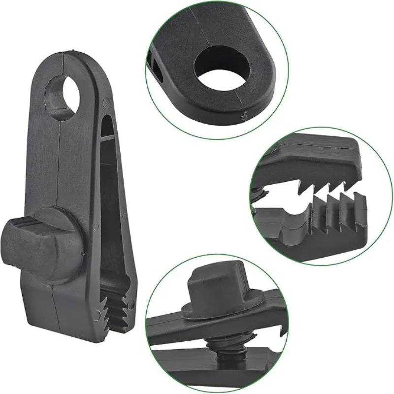 Heavy Duty Tent Clips Buckle Windproof Awning Tarp Plastic Clamps Outdoor Camping Canopy Fixing Clip Sunshade Cloth Tent Pegs
