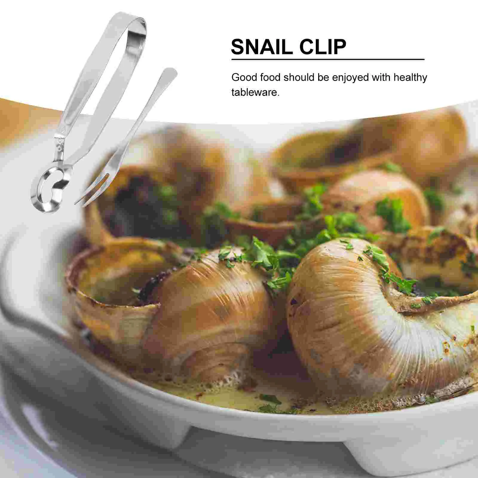 2 Pcs Escargot Baking Clip Snail Tong Tongs Fork Pliers Tableware Kitchen Utensil Salad