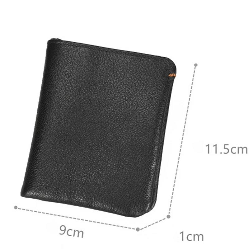 Klip Uang Tas Kantong Lipat Pria Multi Kartu Dompet Kulit Sapi Asli Dompet Organizer Tiket Tempat Kartu Kredit Bank