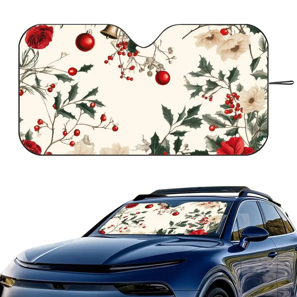 

Christmas Pattern Design Car SunShade Windshield Foldable Three-layer Insulation Sunshade By Suction Cup Blocks UV Rays Sun