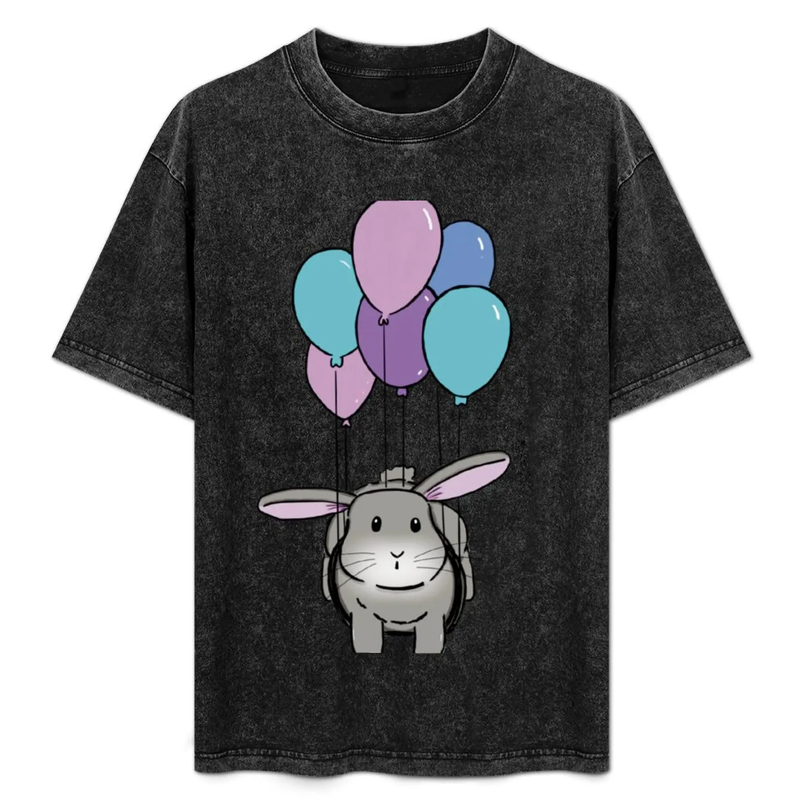 

Balloon rabbit T-Shirt All Match Basic Short Sleeve Top