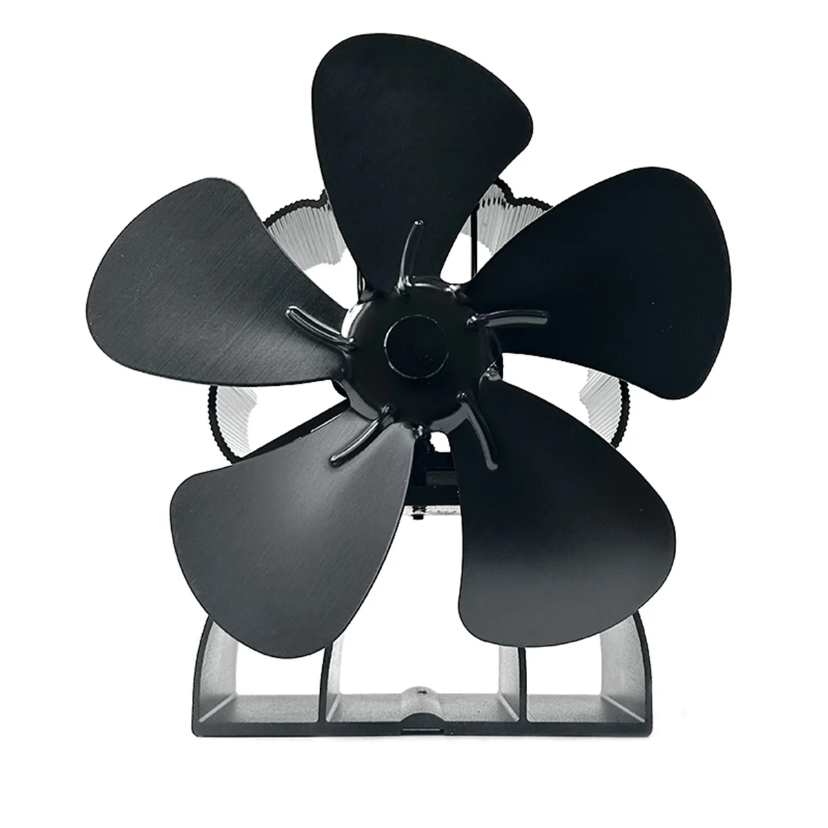 موقد مروحة توفير الطاقة الموقد 5 شفرات الموقد هادئة آمنة تعمل بالطاقة الحرارية موقد مروحة سجل الخشب الموقد صديقة للبيئة مروحة