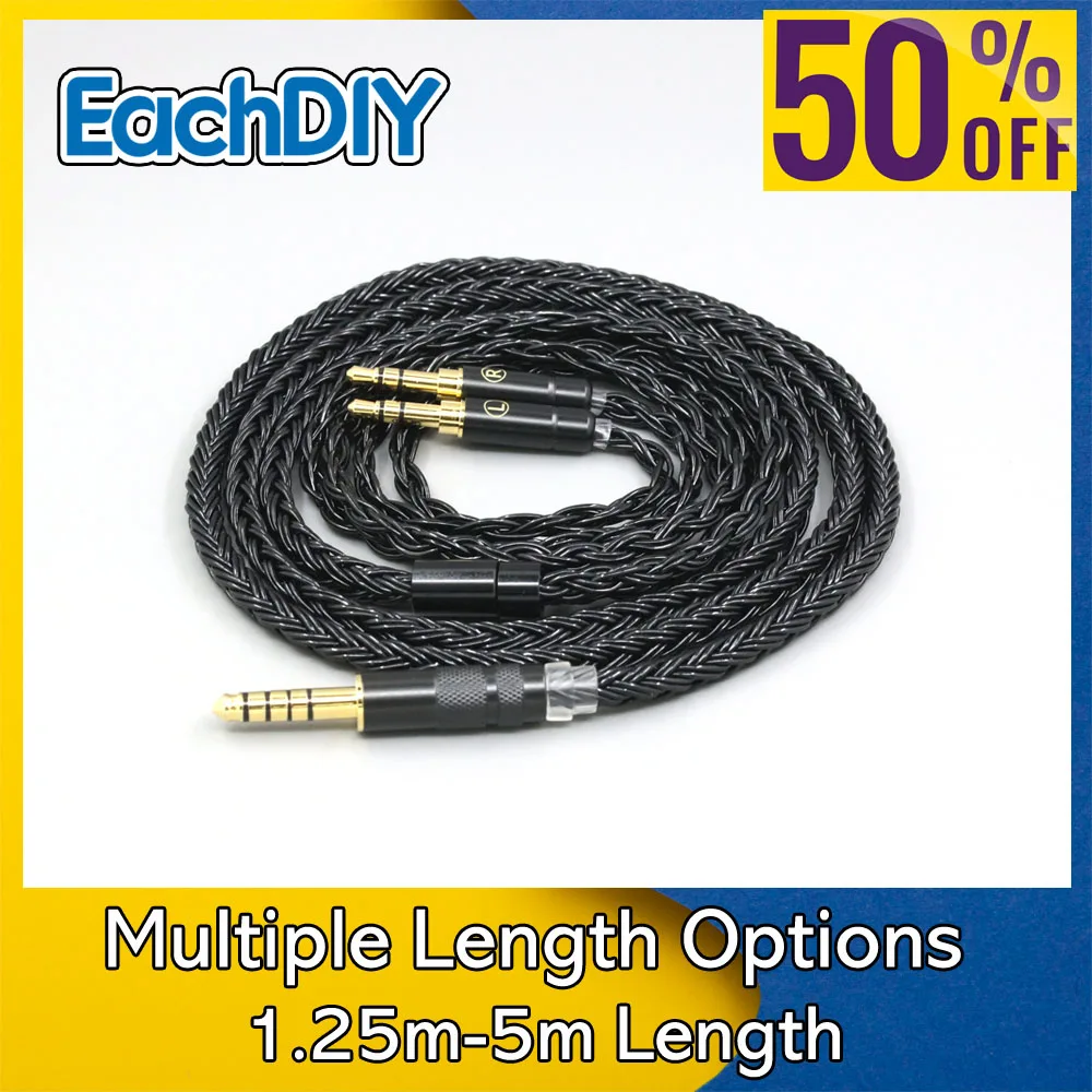 

16 Core Black Braided Earphone Cable For Hifiman Sundara Ananda HE1000se HE6se DEVA Pro Planar Magnetic he400se Arya LN007423