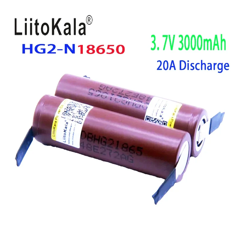 100% Liitokala new original 3.7V 18650 HG2 3000mAh rechargeable lithium battery 30A continuous discharge drone power tool toy