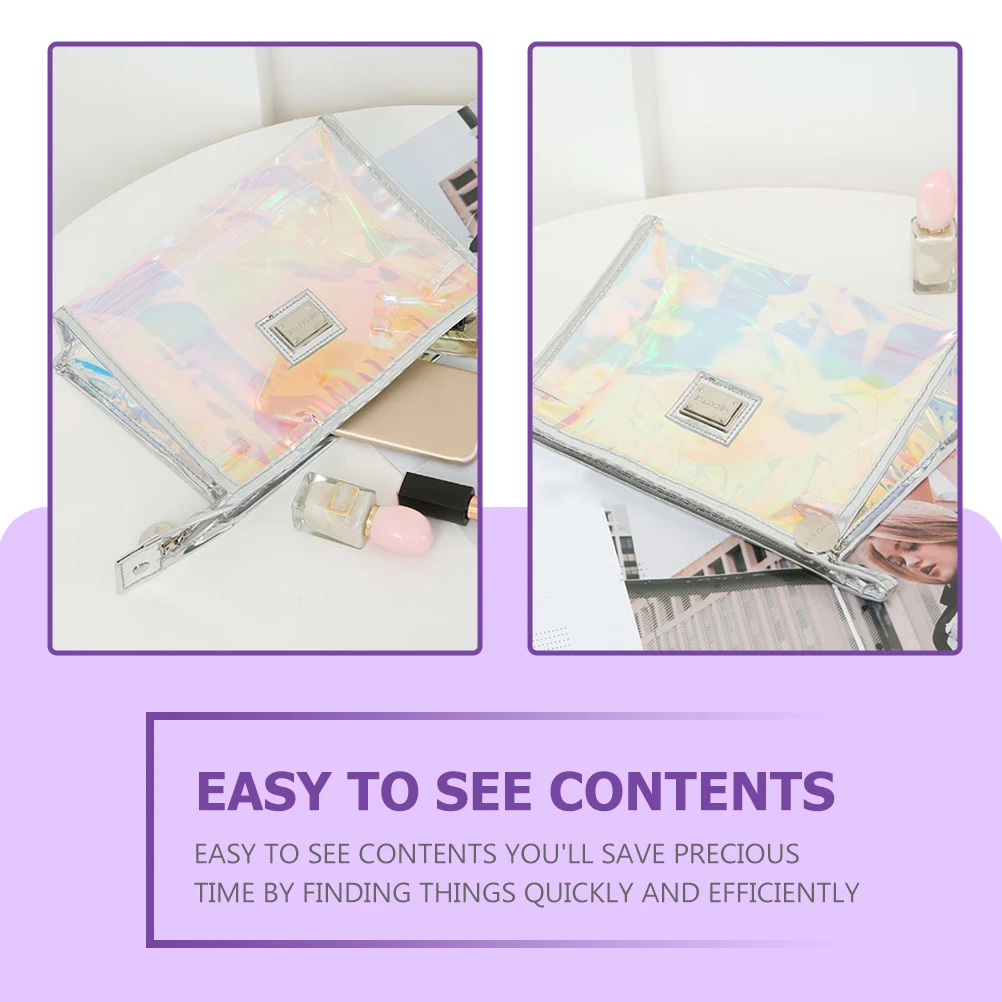 حقيبة مكياج منظم أدوات الزينة للسفر مقاومة للماء، حقيبة ذات سعة كبيرة، تخزين متين، سحاب للإغلاق، مقاومة للأوساخ #5