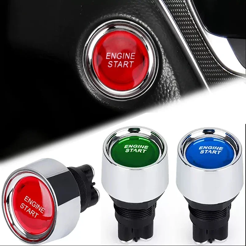 

Car Modified Engine Start Switch Universal Auto Keyless Starter Ignition Switches Night LED Indicator Light Button Accessories