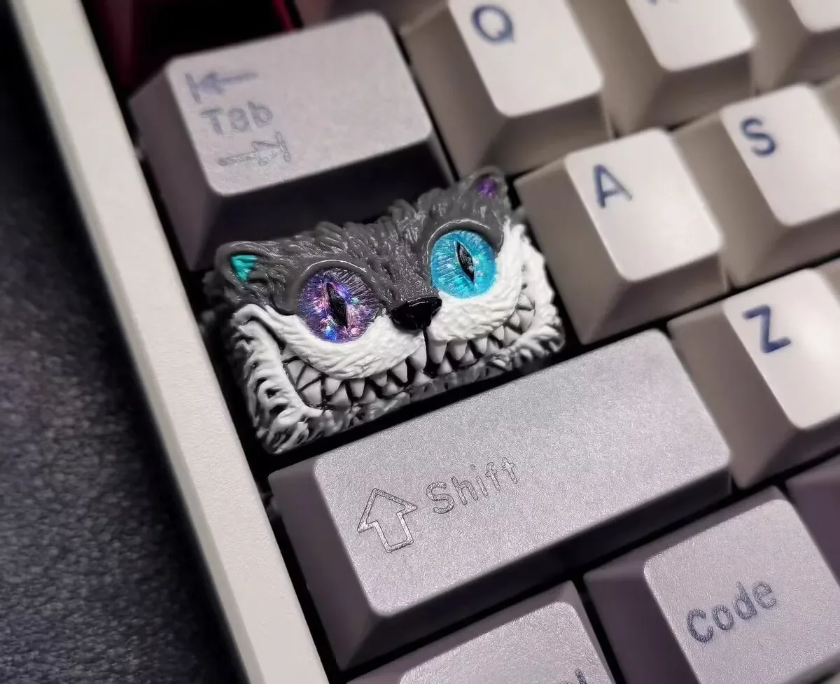 1.75u Jade Nguyen Keycaps Different Pupil Cat 1Key Mechanical Keyboard Keycaps Personalized Esc Highend Pc Gamer Accessories Gif