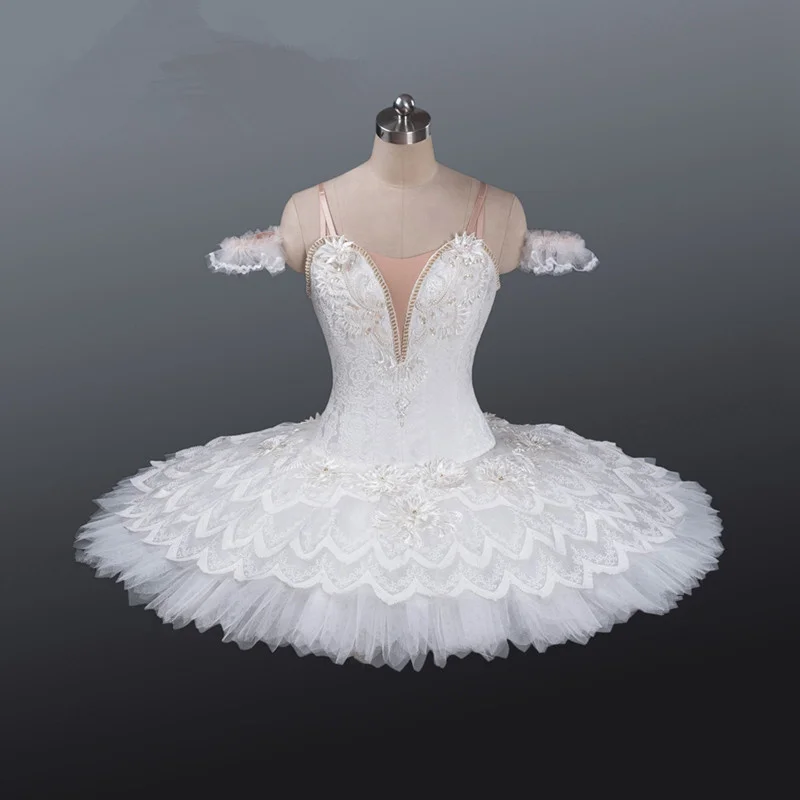 2022 Professional Little Swan Ballet Dress for Children ballerina tutu child Kids Professional Ballet Tutu Pancake Costume