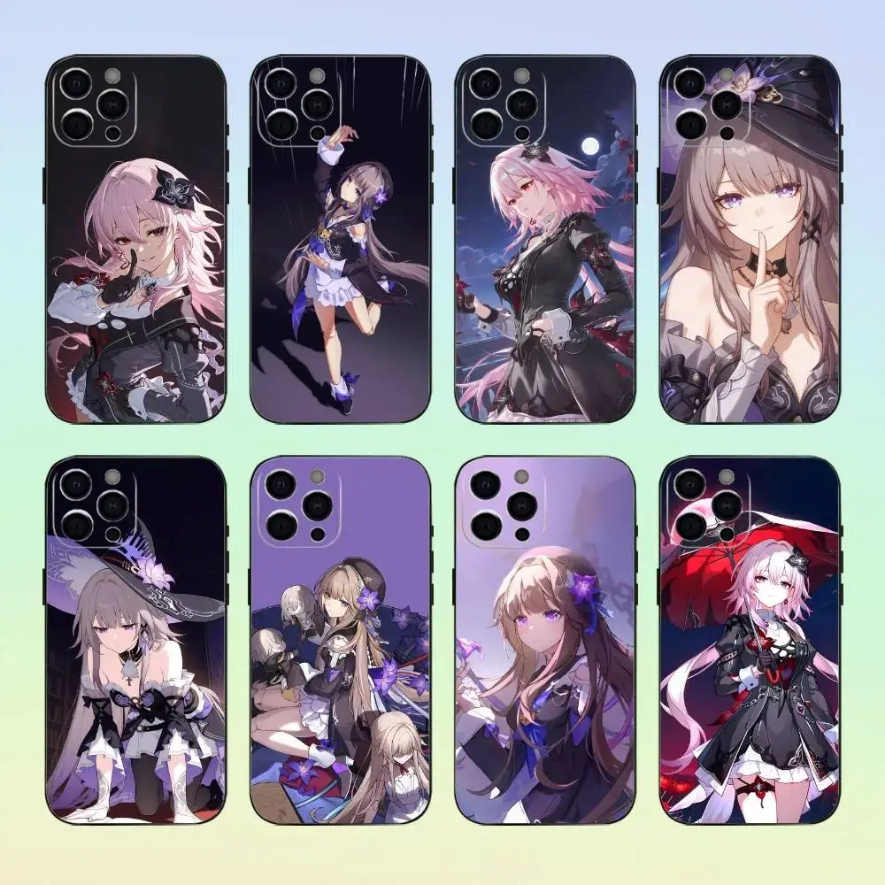 

The Herta HSR Honkai Star Rail Phone Case Silicone Soft For IPhone 17 16 15 14 13 12 11 Black Soft Silicone case