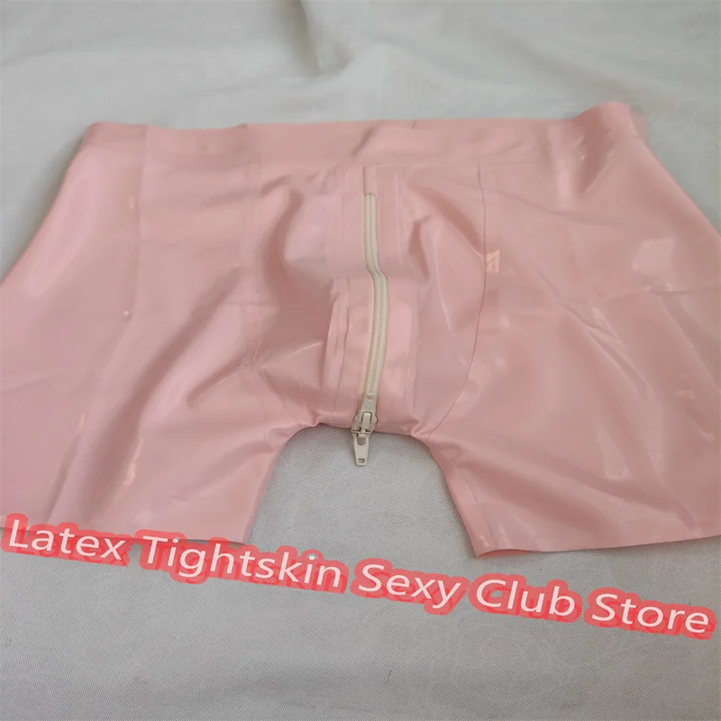 

Latex Boxer with Codpiece Front Hole Handmade Panties Shorts Halloween Cosplay Costumes Custom Made