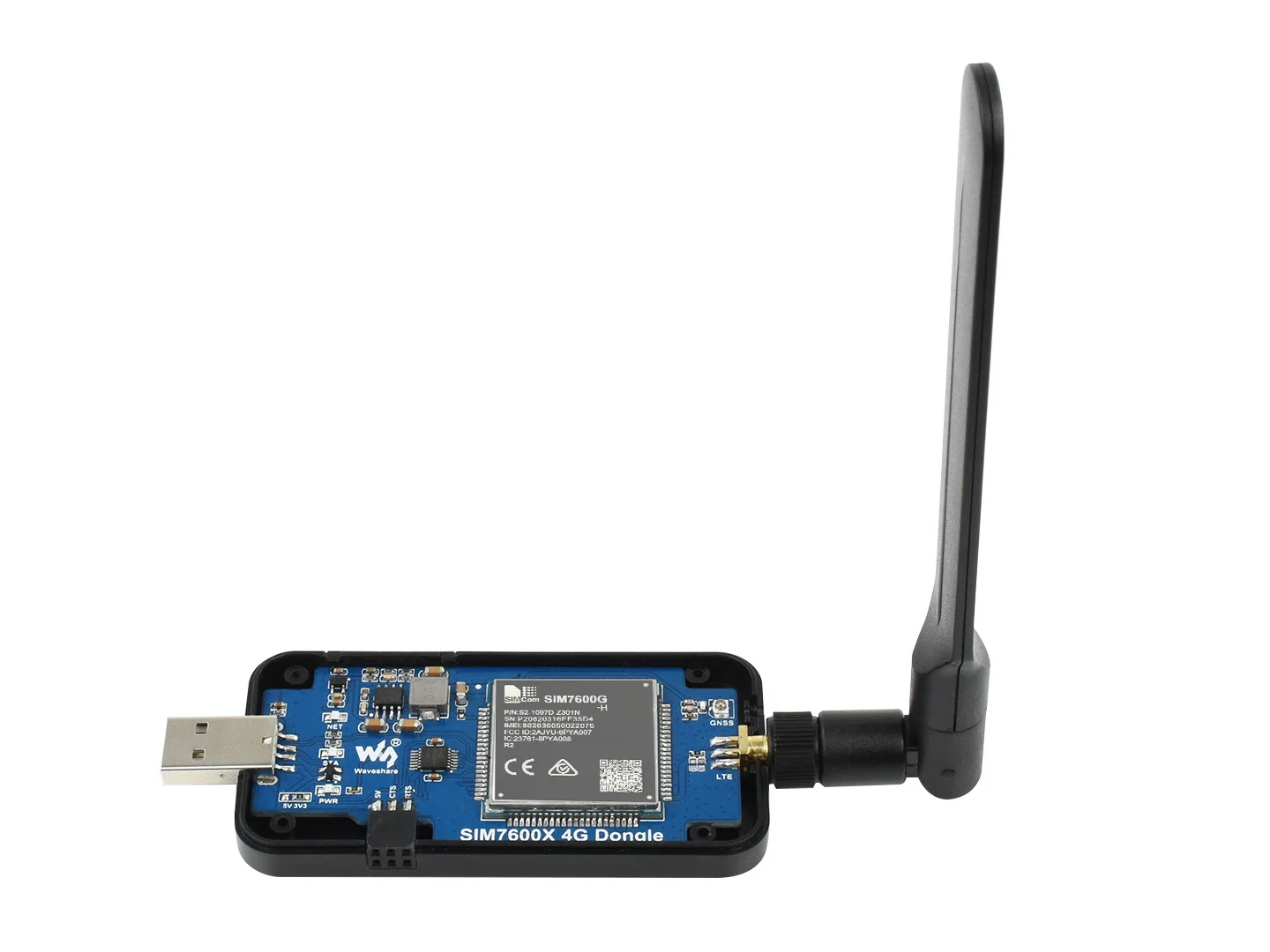 Waveshare  Support GNSS Positioning Global Band SIM7600G-H 4G DONGLE