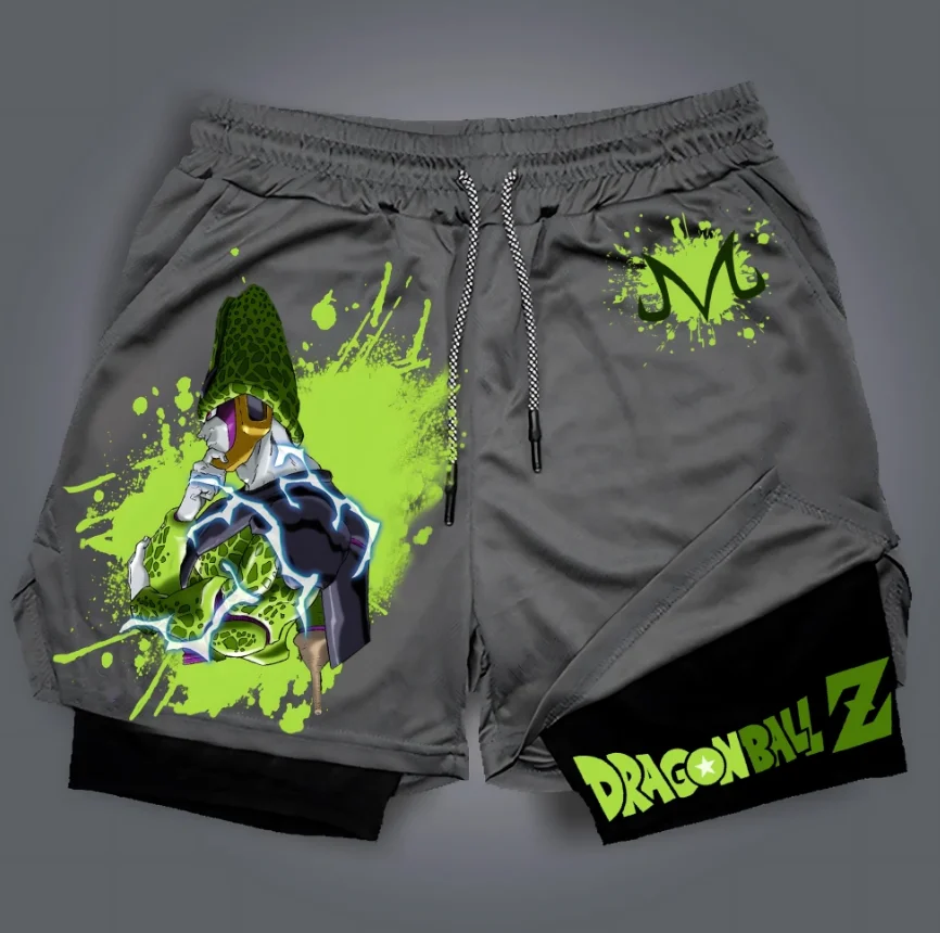 جديد لعبة دراغون بول مزدوجة الشارع الشهير أنيمي شخصية الطباعة الرجال الصيف ممارسة السراويل الصالة الرياضية الترفيه عطلة يومية