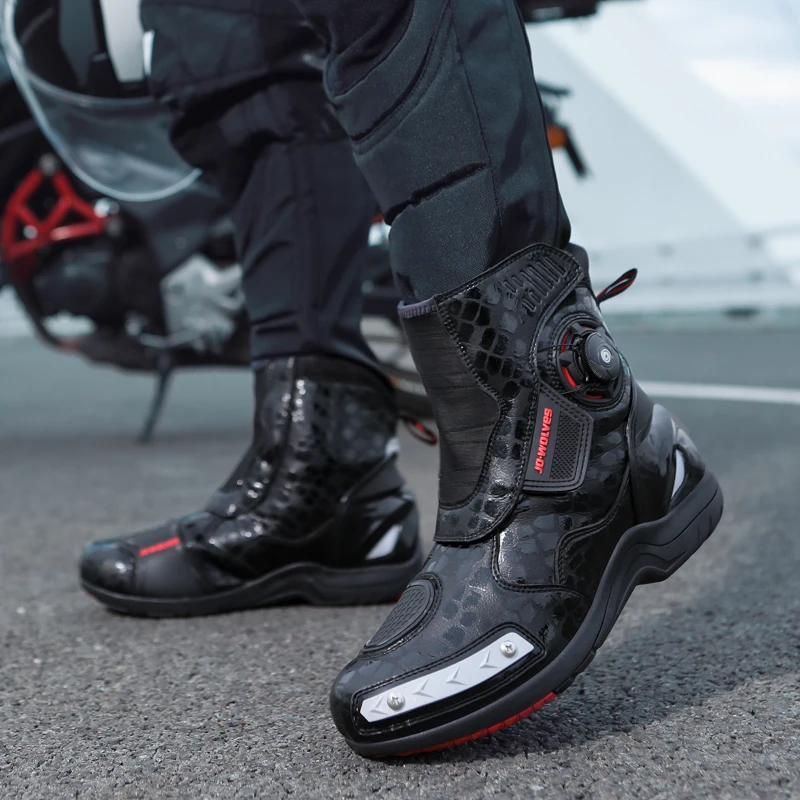 

Motorcycle protective riding boots high top unisex four season new fashion anti fall anti slip travel cycling boots equipment