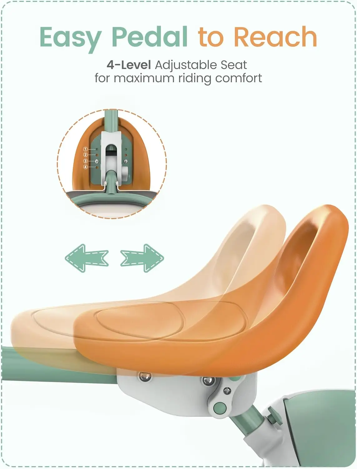 Triciclo para niños pequeños con campana, triciclo para niños de 18 meses a 5 años, triciclo para niños, bicicleta para niños pequeños de 2 a 5 años, triciclo para bebés, regalo