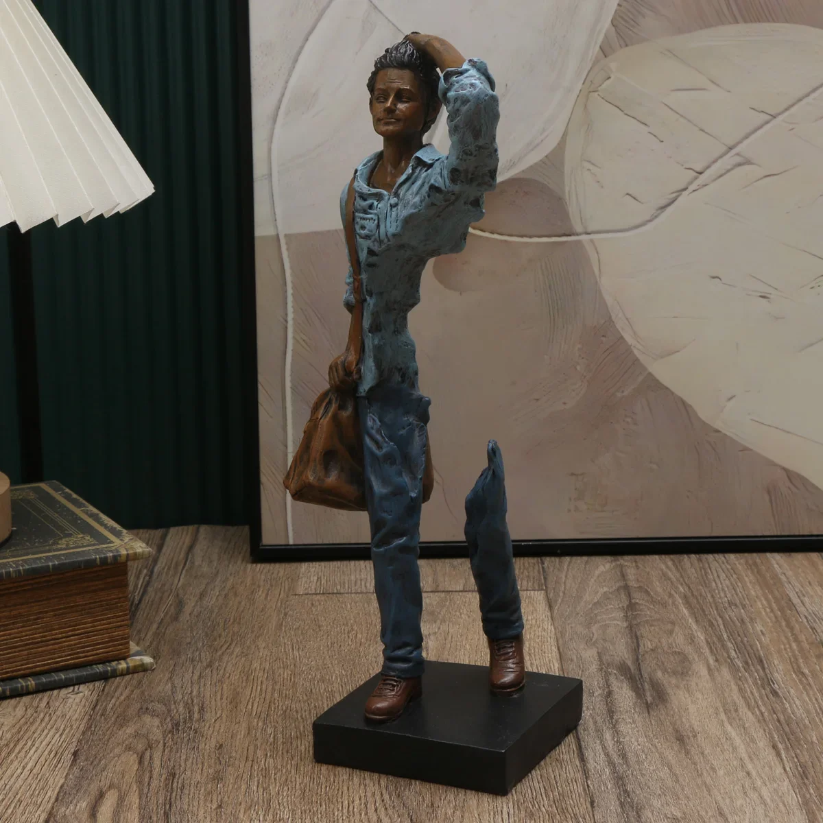 منحوتة المسافر - ديكور راتنج تجريدي للمنزل والمكتب، قطعة متعددة الاستخدامات للاستخدام الداخلي/الخارجي #2