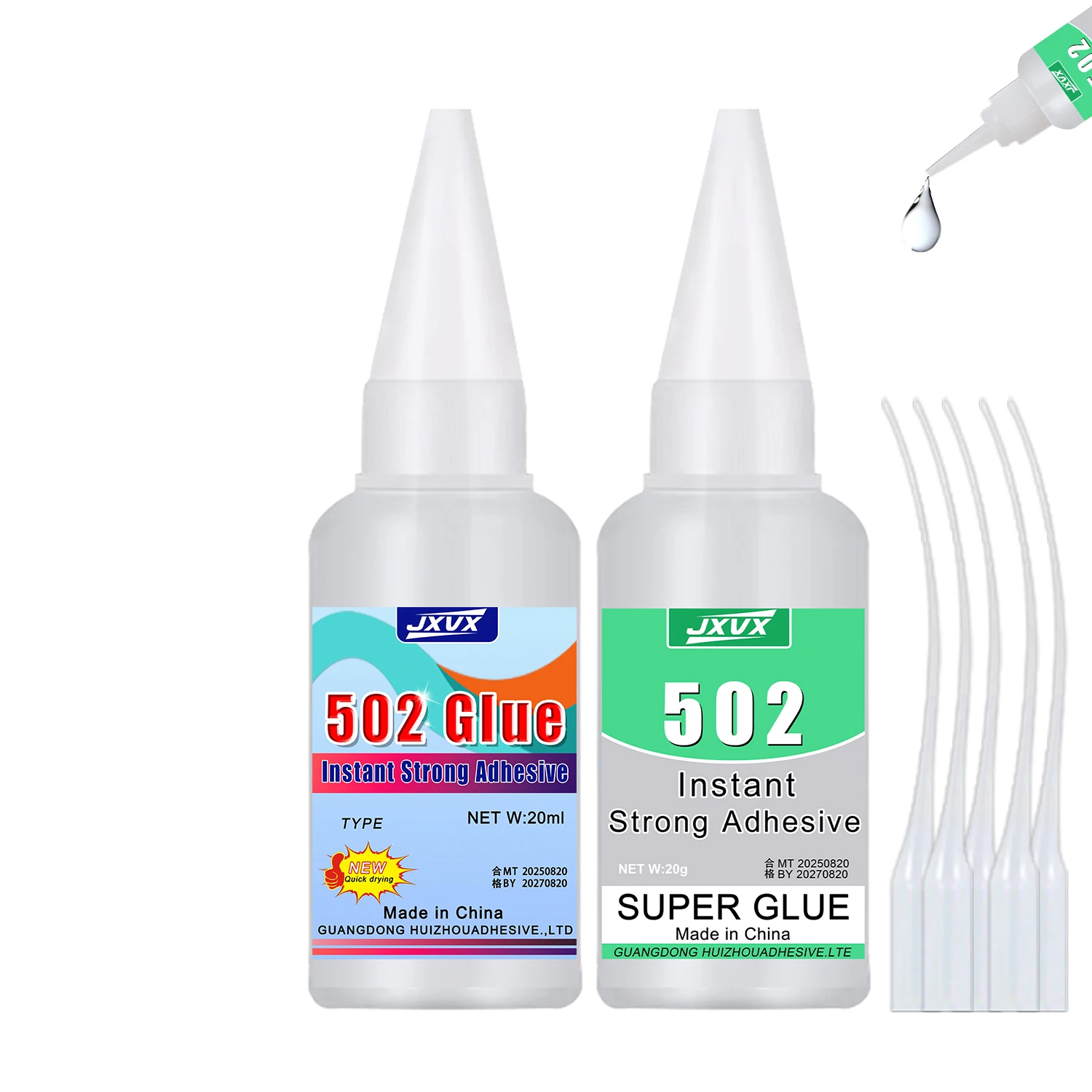 

502 Liquid Cyanoacrylate Instant Strong Glue Super Glue – Ultra Strong Instant Adhesive, Quick Bonding for Metal/ Plastic/ Wood/ Ceramic Repair