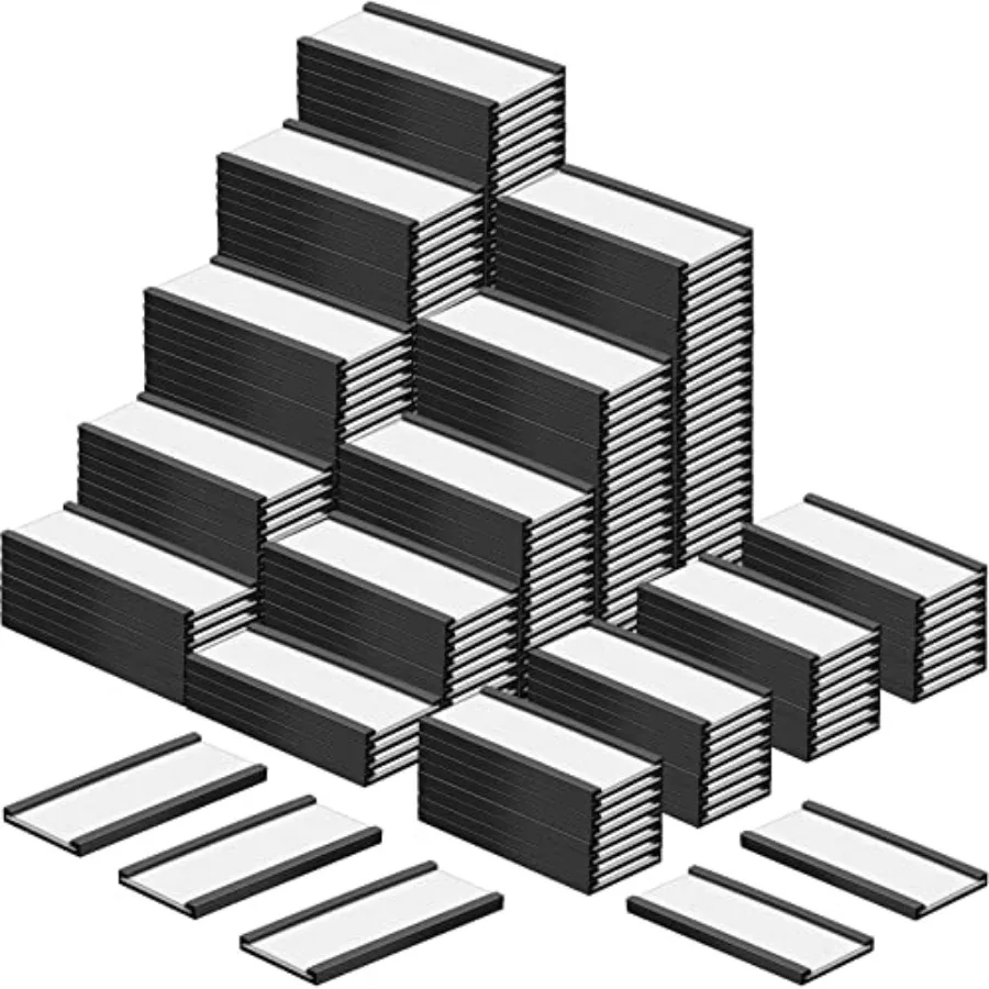 

00 шт. магнитных держателей для этикеток (C-образные), держателей для именных карточек с защитной пленкой и сменными полосками для архивации