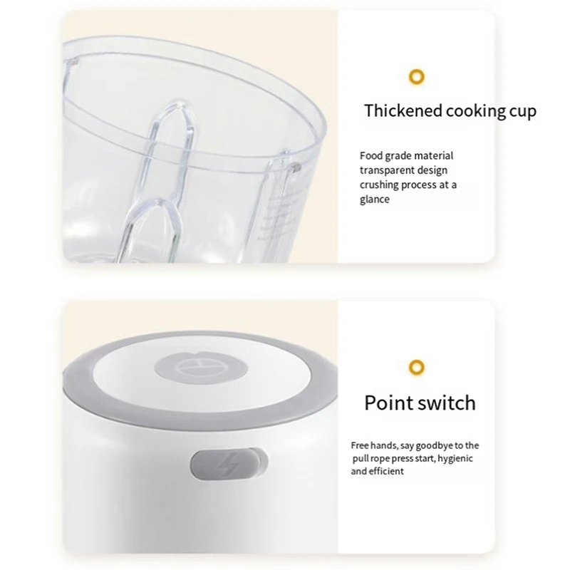 เครื่องบดเนื้อไฟฟ้า USB ขนาดเล็ก250มล. เครื่องสับกระเทียมแบบชาร์จไฟได้เครื่องเตรียมอาหาร