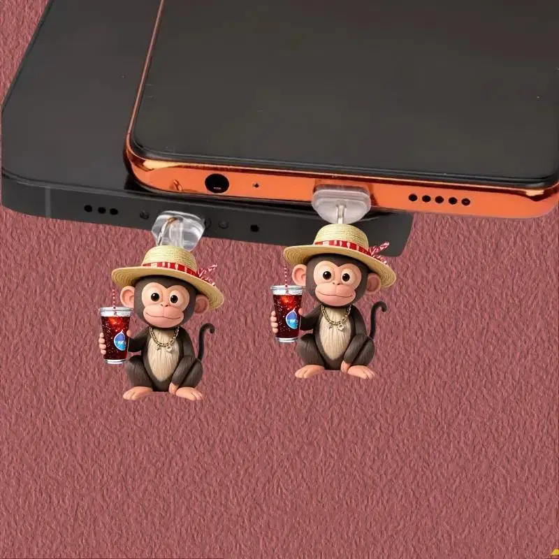 

2D акриловый плоский кулон-заглушка от пыли для телефона, универсальный аксессуар для телефонов/Type-C