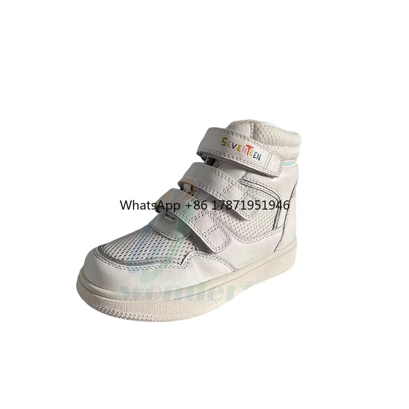 High quality children's white orthopedic shoes to correct flat feet and valgus feet for health