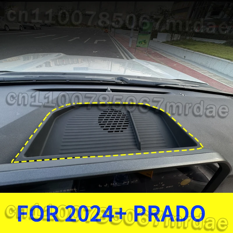 Dashboard Storage Tray Compatible with 2024 2025 Toyota Land Cruiser Prado 250 Center Console Display Box Hidden Tray Silicone O