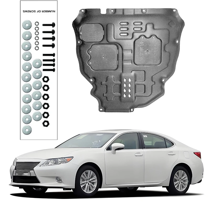 Guardabarros negro para coche, placa protectora para debajo del motor, Panel para ES250 Lexus, 2013-2017, 2.0L, 3.5L