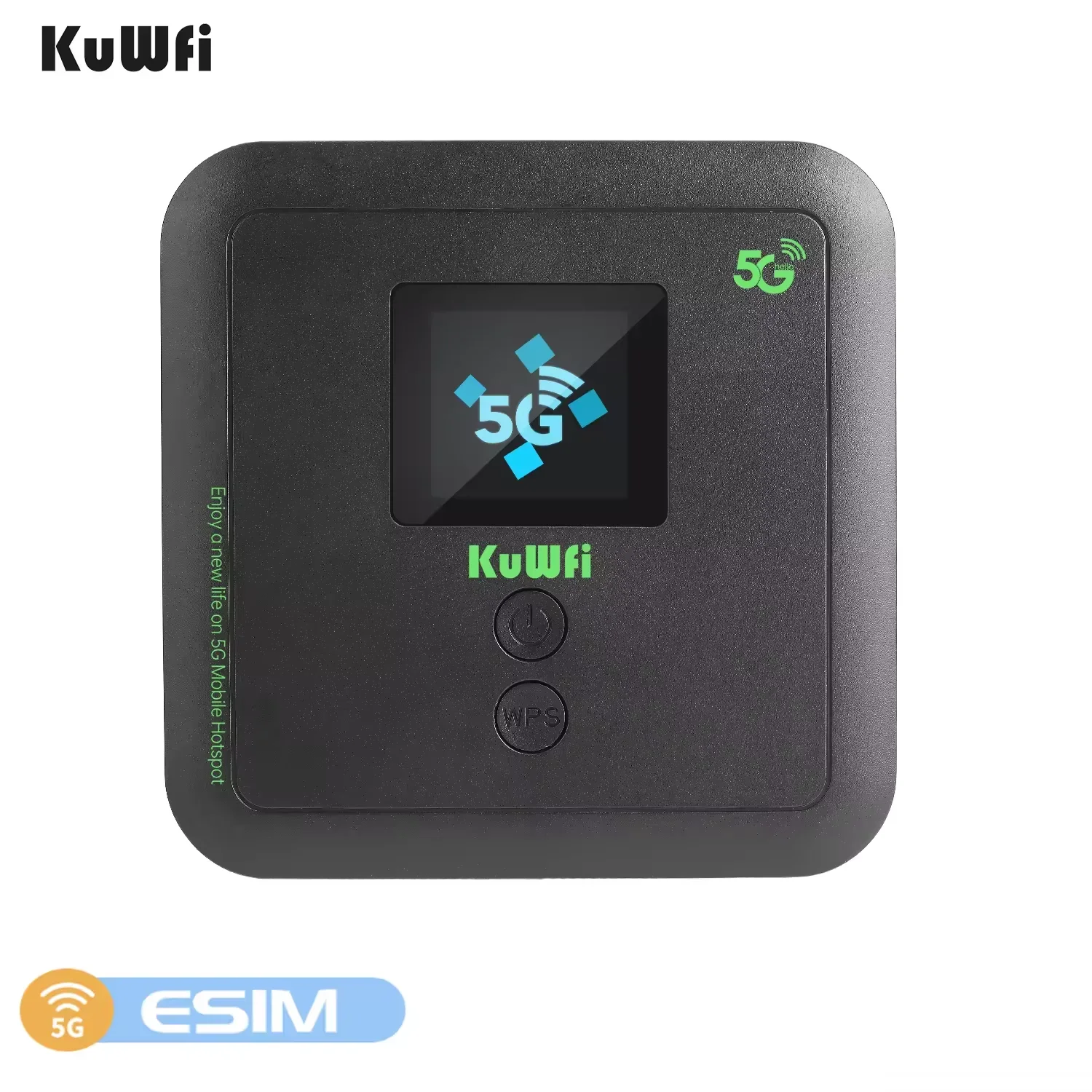 KuWFi 5g router outdoor support eSim dual band 3000Mbps 6000mAh big battery 5g pocket wifi router for travel use