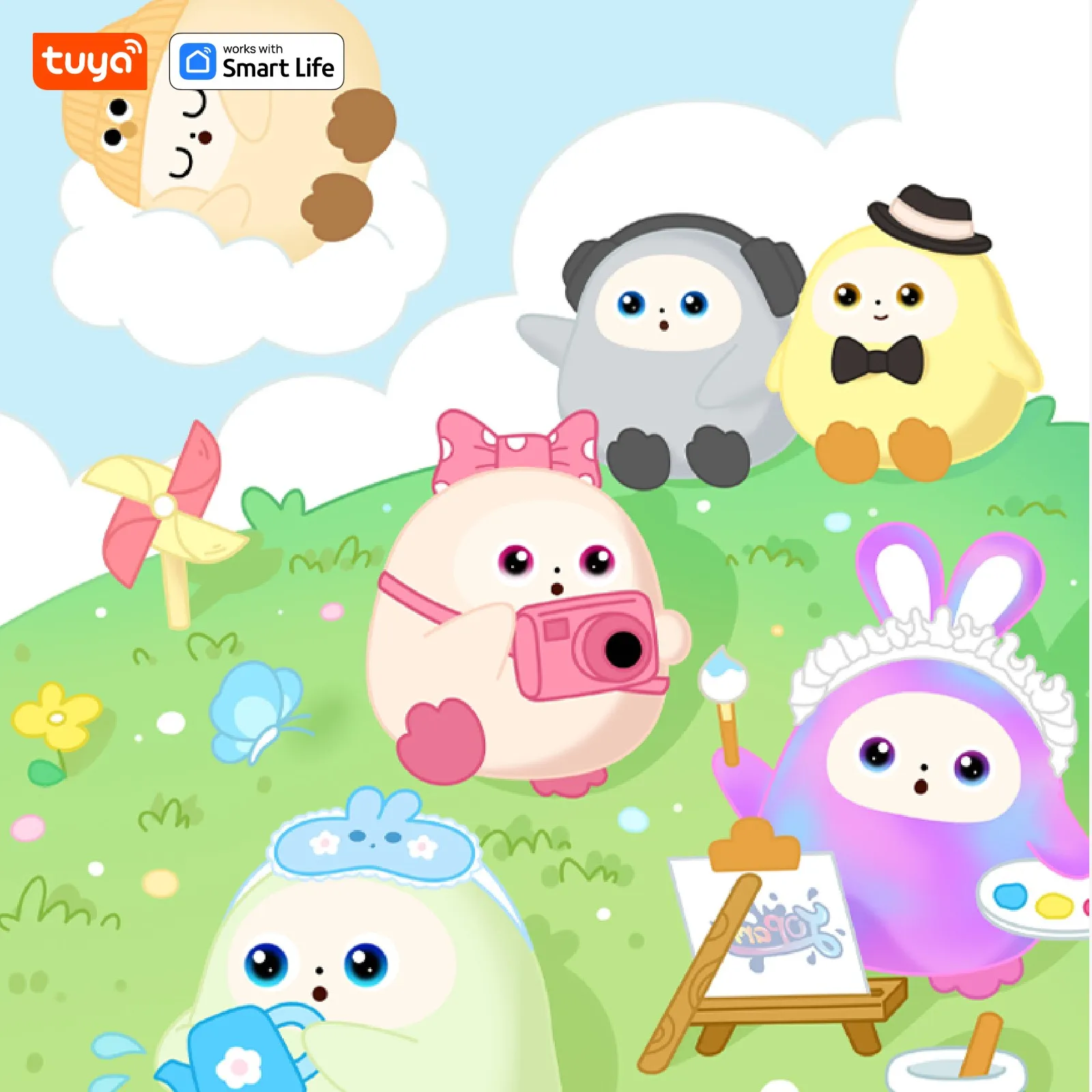 Cute Yoyo: AI Plush Robot Smart Interactive Toy w/LED Eyes&Voice Control, USB Rechargeable Companion for Kids Gifts/Smart Home - Image 5