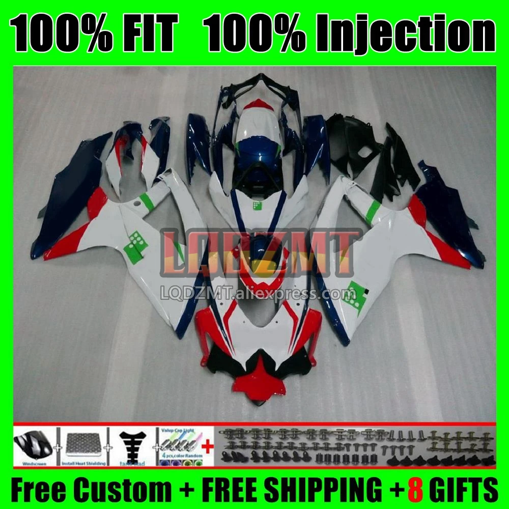 Injection Body For SUZUKI GSXR 600 750 K8 GSXR600 5No.12 GSXR750 GSX-R600 08 09 10 GSXR-750 2008 2009 White red 2010 Fairing