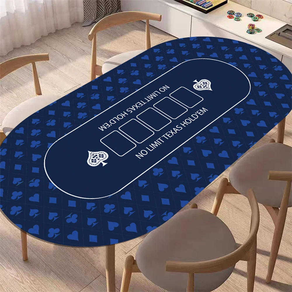 멀티플레이어 테이블보 텍사스 홀덤 포커 테이블 매트 고무 포커 매트 미끄럼 방지 고무 테이블 탑 레이아웃 테이블 게임 매트