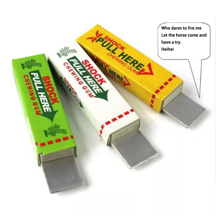 Electric Shock Joke Chewing Gum Pull Head Shocking Toy Gift Gadget Prank Trick Gag Funny