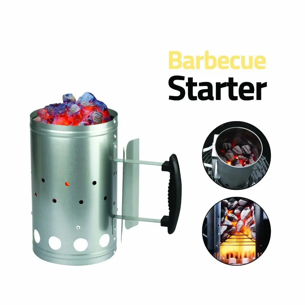 New Wood Handle Fast Fire Stove Charcoal Lighter Carbon Barrels Barbecue  Chimney Starter BBQ Fire Lighter