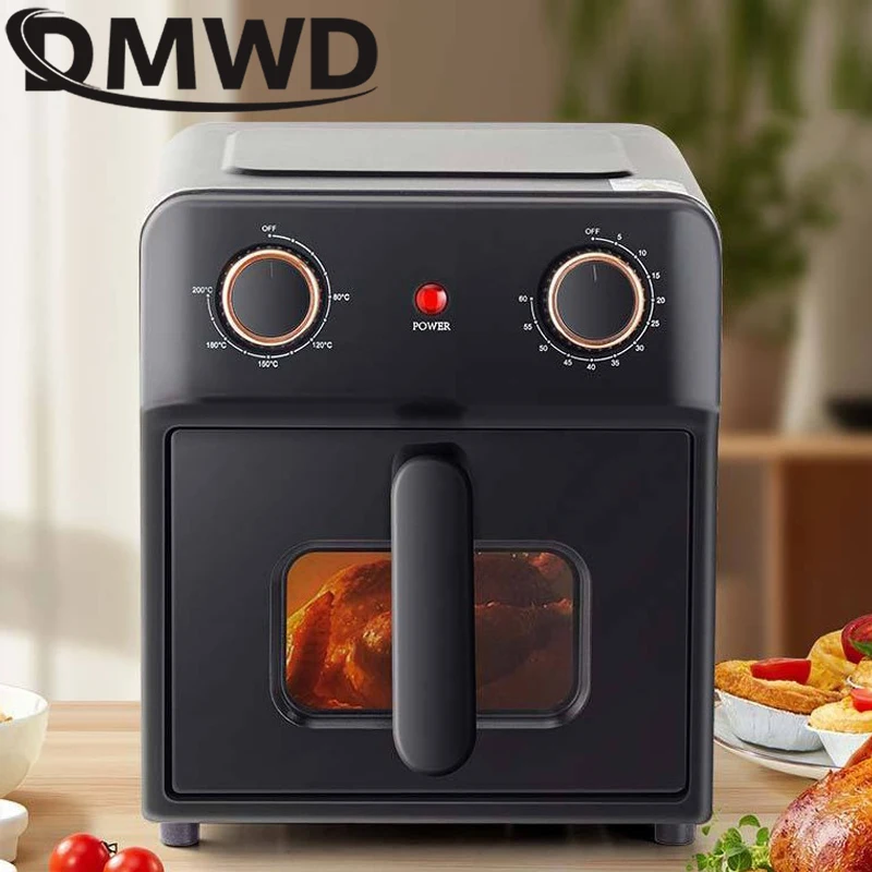 

Electric Oil Free Fryer 6L Air frying Oven Multifunction 360°Baking Without Oil French Fries Pizza Machine Fried Chicken Oven